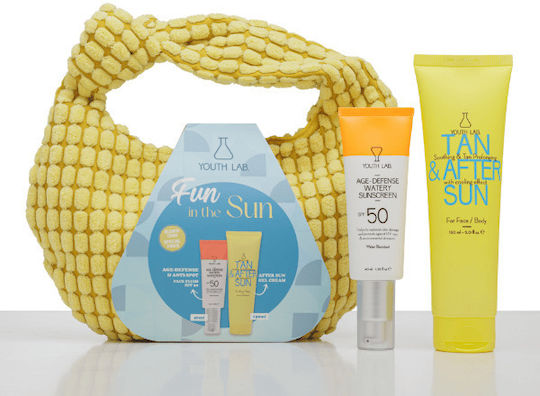 Youth Lab. Fun in the Sun Sonnencreme-Set mit Gesichts-Sonnencreme & Nach Sonne SPF50 3 Stück