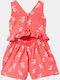 Kids Dungarees Coral