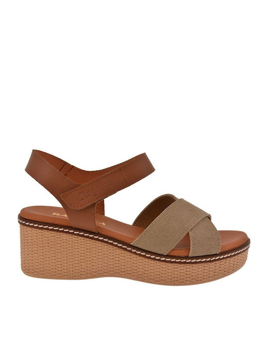 Ragazza Дамски Сандали Flatforms Кафяви