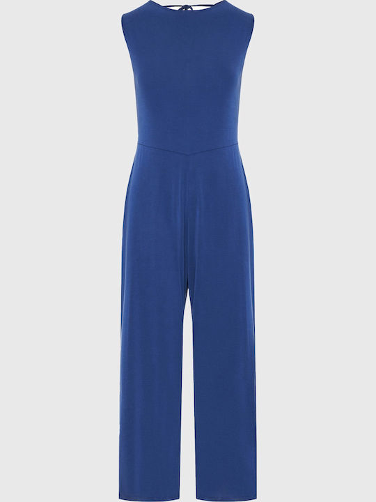 Funky Buddha Women's Sleeveless Jumpsuit Blue
