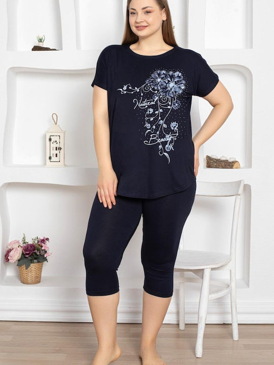 Esthisis Summer Women's Pyjama Set Blue Black
