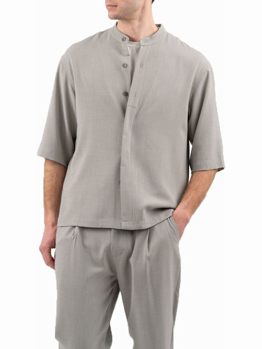 Vittorio Artist Men's Long Sleeve Overshirt Gray