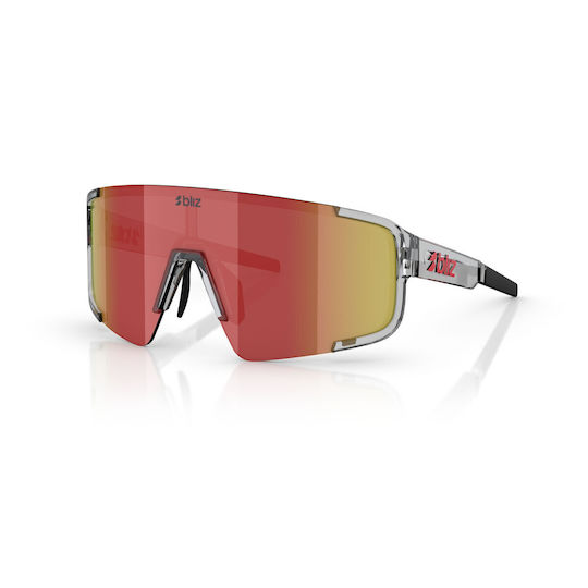 Bliz Cycling Glasses With Gray Frame And Transparent Lenses