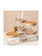 Hermia Hermia Set 6 Stück Allgemeine Verwendung Glas Vasen mit Deckel Weiß 220ml