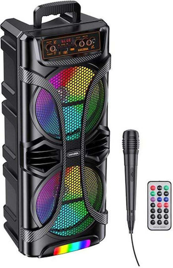Kakusiga H speaker Karaoke cu Microfon cu Fir și Efecte de Iluminare GET-KAKUSIGA-KK-8213 Negru