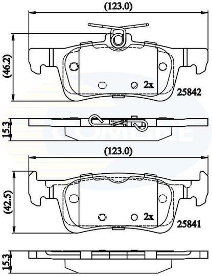 Rear Brake Pads Peugeot 308 II LB LP LW LH L3 1610814180 CBP02335-10267