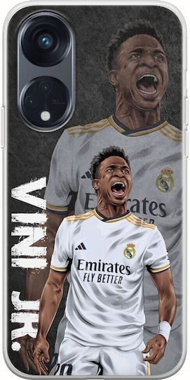 Калъф Football Stars Vinicius Junior Oppo Reno 8T 5G Гъвкав TPU Прозрачен Силикон