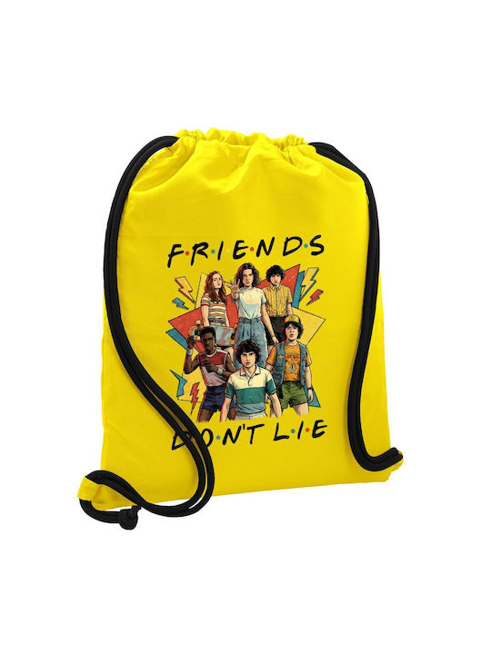 Koupakoupa Friends Dont Lie KP_33413 Gym Bag Bb Yellow Gym Backpack Yellow