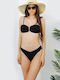 Set Bikini με Ελαφριά Ενίσχυση Black