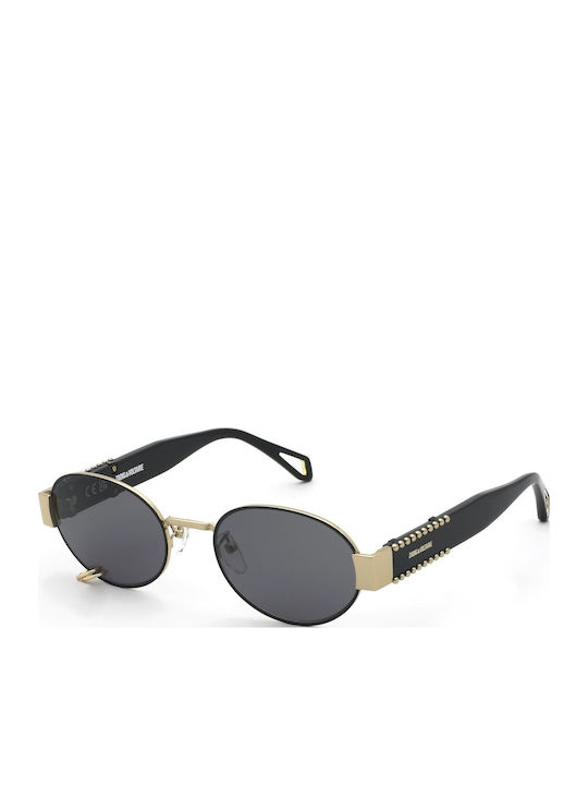 Zadig & Voltaire Women's Sunglasses With Gold Frame And Gray Lens