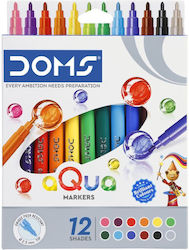 Μαρκαδόροι Doms Aqua Water Colour Pens 12τμχ