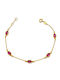 Paraxenies Women's Bracelet Chain Made of Silver Gold Plated with Zircon