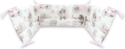 Qmini Crib Bumper Standard Inside Teddy Bear And Friends Pink 30x180cm Qmini Crib Bumper Standard Inside Teddy Bear And Friends Pink 30x180cm