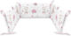 MimiNu Crib Bumper Standard Inside Pink Ballerina 30x180cm