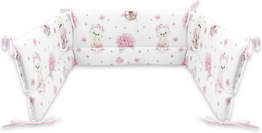 MimiNu Crib Bumper Standard Inside Pink Ballerina 30x180cm