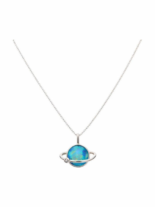 Ulysses Silber Halskette aus Silber 925 emailliert mit Zirkon