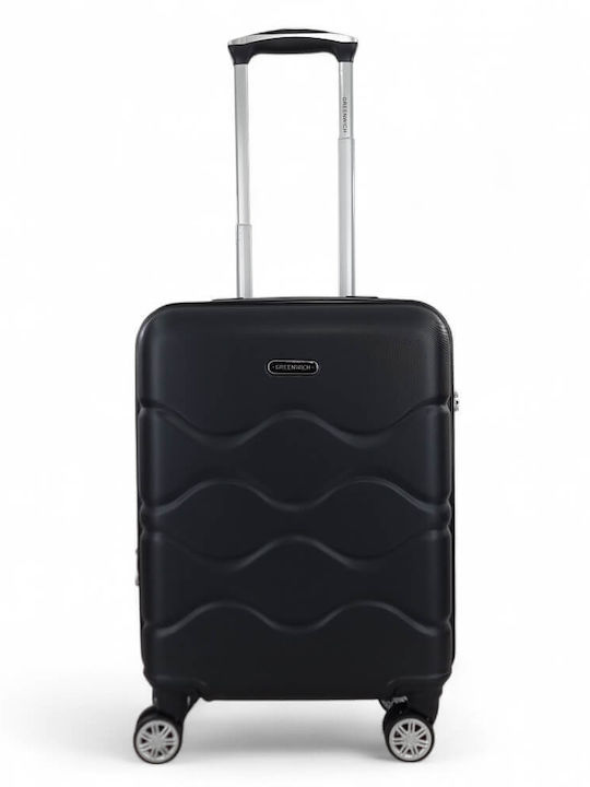 Greenwich Polo Club Cabin Hard Travel Suitcase Black with 4 Wheels Height 55cm