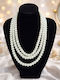 Velve Necklace With Pearls