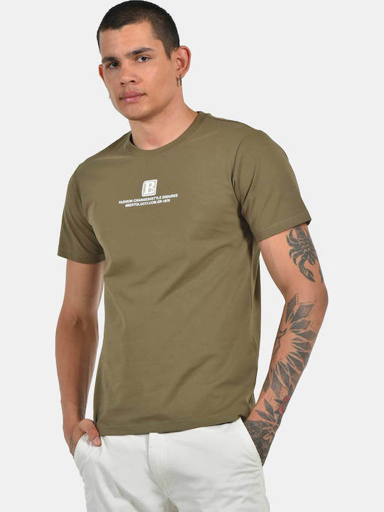 Berto Lucci Tricou Verde Măsliniu