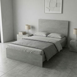 Troy Κρεβάτι Ημίδιπλο για Στρώμα 120x200cm Γκρι