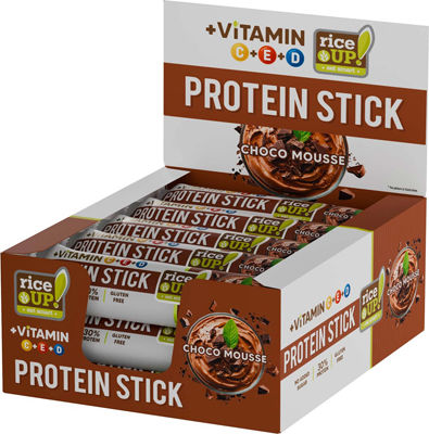 RiceUp Vitamin Protein Stick Box Proteinriegel mit Geschmack Coconut 12x40gr