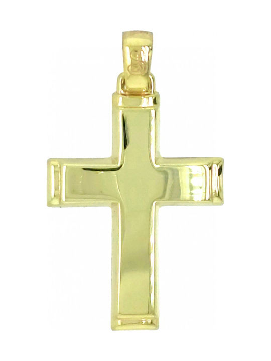 Mertzios.gr Gold Beidseitig Kreuz ohne Kette
