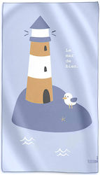 Saro Πετσέτα Παραλίας Microfiber Navy Hugs 90x160εκ 64323