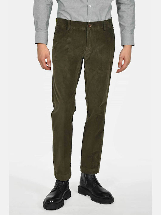 Berto Lucci Herrenhose Chinos Elastisch Olive