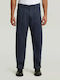 Pleated Ανδρικό Παντελόνι Chino Loose Fit Μπλε