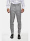 Men's Trousers Elastic Regular Fit Light Grey