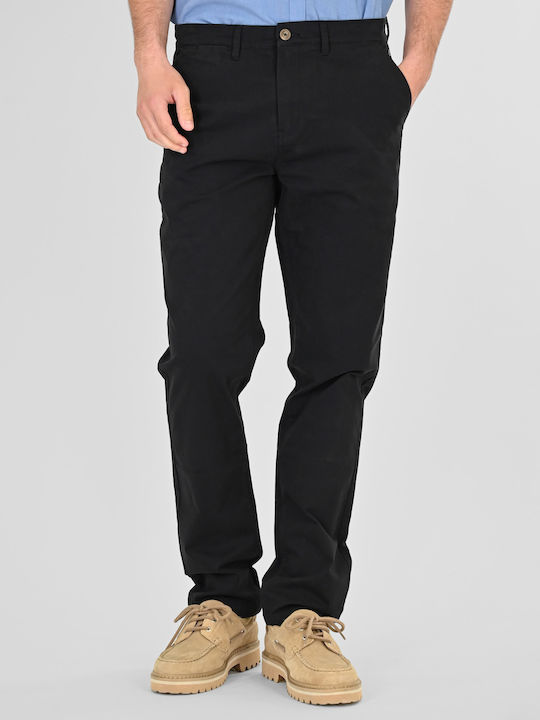 Rebase Chino Trousers Elastic in Slim Fit Black