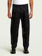 Pleated Παντελόνι Chino σε Loose Εφαρμογή Μαύρο