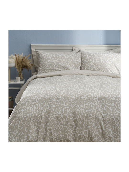 Charalambidis Textiles Salonica Σεντόνι King Size με Λάστιχο 230x260εκ. Μπεζ