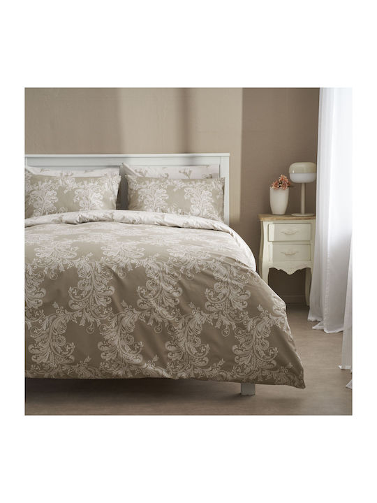 Charalambidis Textiles Δαντέλα Σεντόνι King Size με Λάστιχο 180x200+30εκ. 1