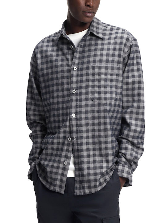 Hugo Ebalto Βαμβακερό Overshirt Μπλε