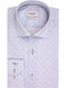Long Sleeve Shirt in Regular Fit Polka Dot Light Blue