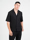 Short Sleeve Shirt in Regular Fit Black