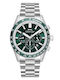 Slazenger Men's Watch Battery with Metal Bracelet Silver/Green