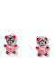 Kids Earrings Girls Studs 925 Silver Enamel & Gold Plated Bears Woofie 0130525201 / Bear Blue Pink Enamel Pink Silver White 0130525201