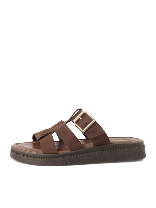 Tamaris Leather Women's Anatomic Sandals Brown