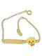 Kinderarmband Kinderarmband ID Baby Junge Silber Emaille Doppelansicht 14 Zentimeter Länge Mit 2,3 Zentimeter Verlängerungskette Gesicht Woofie Weiß Platinbeschichtung Oder Gelbvergoldung Woofie 0230406302/gelb Mehrfarbig Emaille ID Silber 0230406302