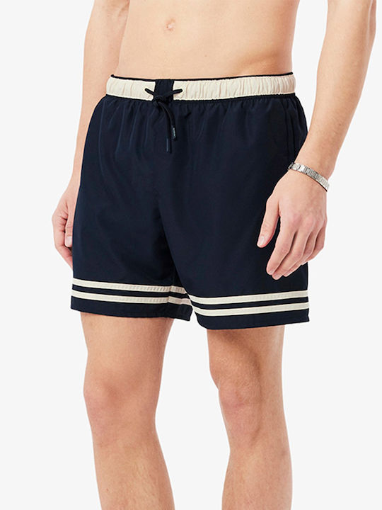 Lacoste Ανδρικό Μαγιό Σορτς Darkblue με Ρίγες