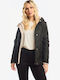 Short Women's Double Sided Jacket for Winter Black