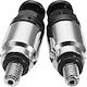 Exhaust Valves for Motorcycle Silver-Black Set (4mm)