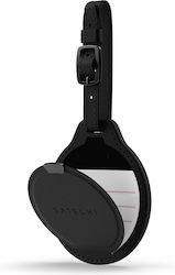 Satechi Vegan-leather Findall Luggage Tag Gps Tracker Compatible Apple Find My Bags Black St-lfaltk