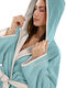 Guy Laroche Neues Bequeme Damen Bademantel mit Kapuze Comfy Ocean