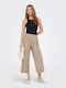 Women's Fabric Trousers Beige