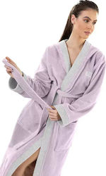 Guy Laroche Monogram Μπουρνούζι με Κουκούλα Lilac