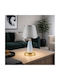 ForHome Metal Table Lamp for E27 Socket with Gray Shade and White Base