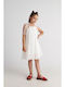 Two Girls Dress Sleeveless Tulle White